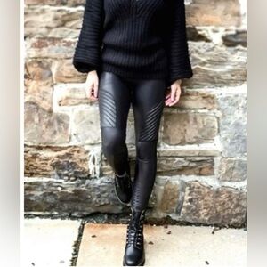 SPANX Black Moto Leggings